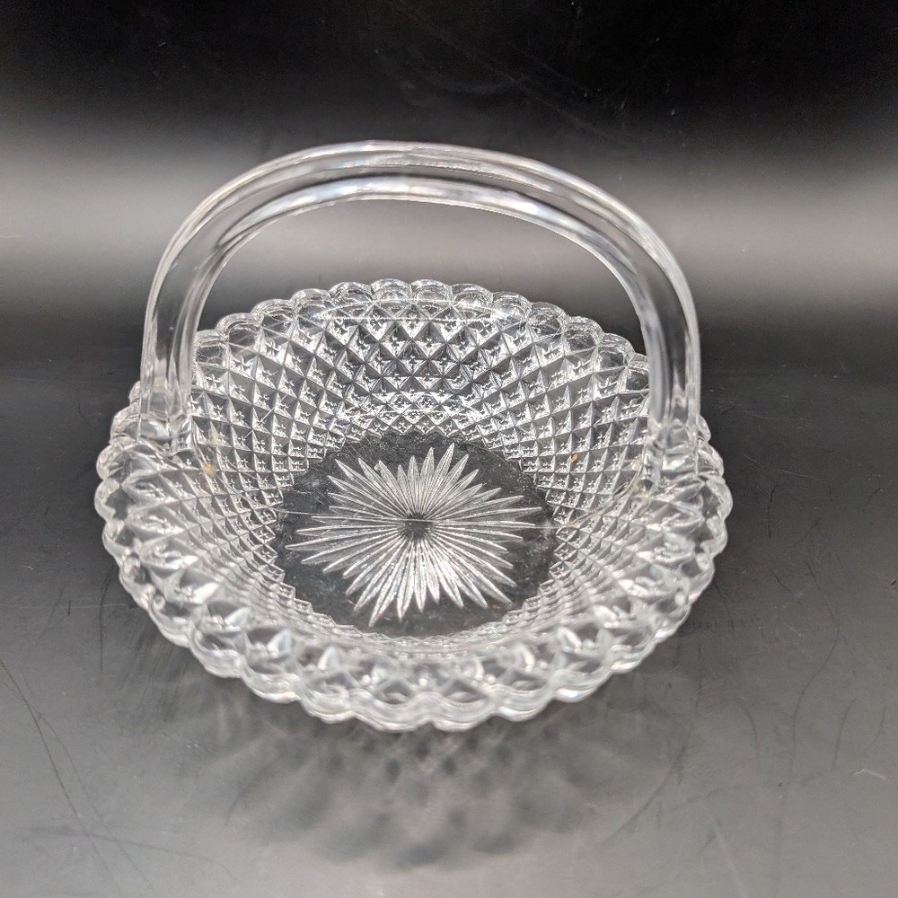 Elegant Clear Glass Basket